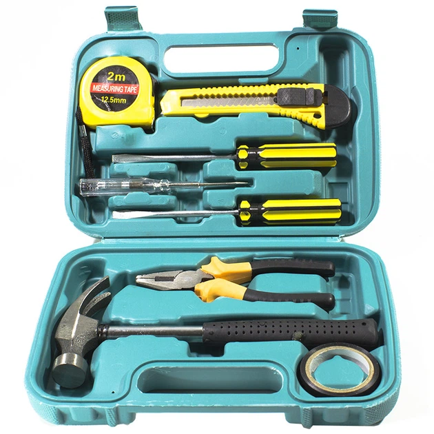 8 PCS Professional Tool Set with Storage Box | YL-8009A Model | Durable Home Repair & DIY Toolkit | Organized Plastic Storage Box - Image 5