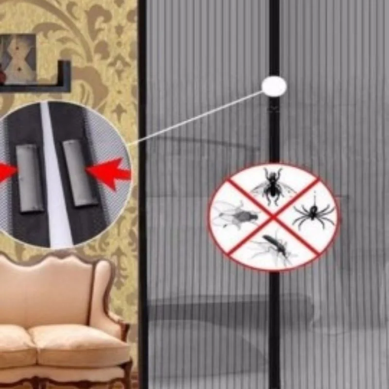 Hands-Free Retractable Magnetic Door Mesh | Magic Mesh Screen Door with Magnetic Closure | Random Colors - Image 5