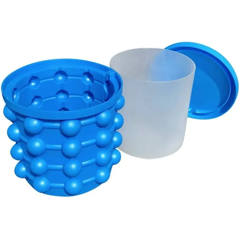 Silicone Ice Genie Cube Maker | 2-in-1 Ice Bucket Mold | Portable Soft Silicone Ice Cube Maker for Travel & Outdoor - Image 8