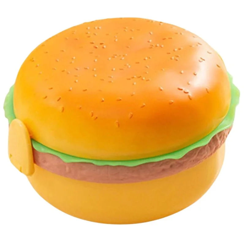 Hamburger Shaped Kids Lunch Box | Portable Multi-Layer Food Container for School & Travel - Image 3