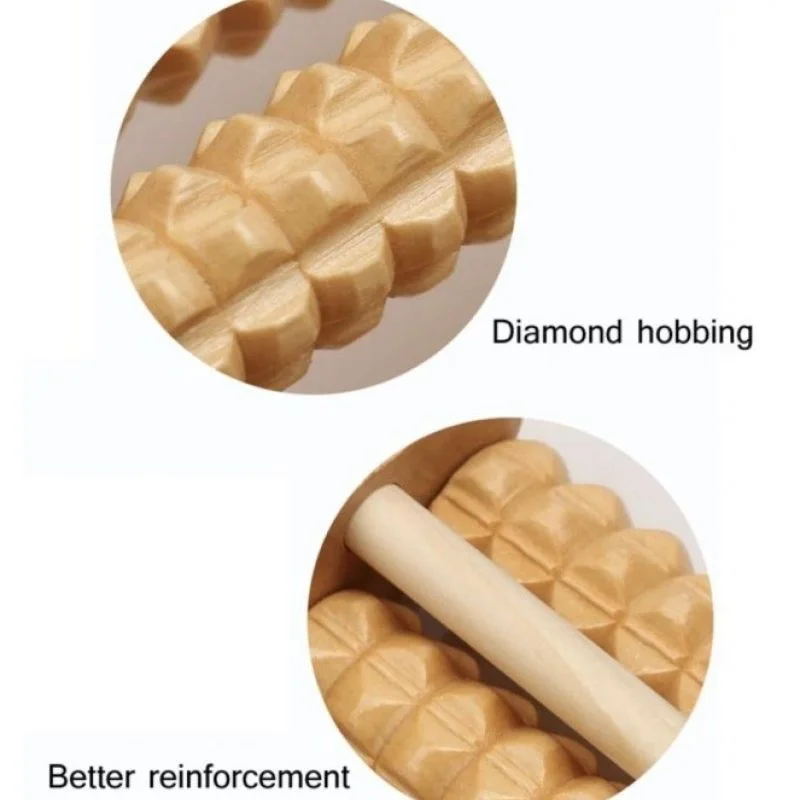 Wooden Foot Roller Massager | Manual Reflexology Therapy Tool for Pain Relief, Stress Relaxation & Foot Care - Image 5