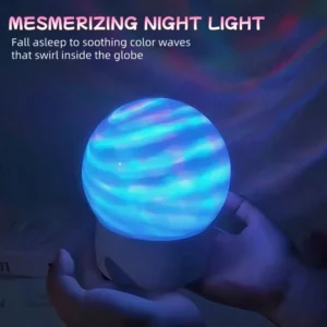 2-in-1 Ocean Wave Projector Light & Northern Aurora Lamp | 16 Colors RGB Night Light Projector  | Bedroom Mood Lamp