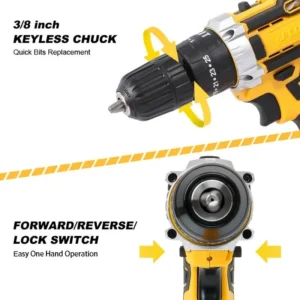 Cordless Drill Machine Kit with 2 Batteries & 26 Accessories | Portable Rechargeable Impact Drill Set